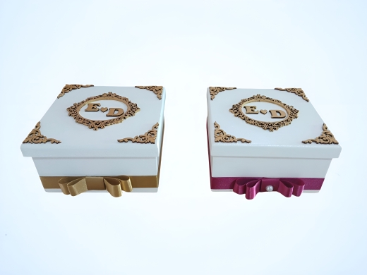Caixas convite para padrinhos de casamento. (Foto: Divulgação) 